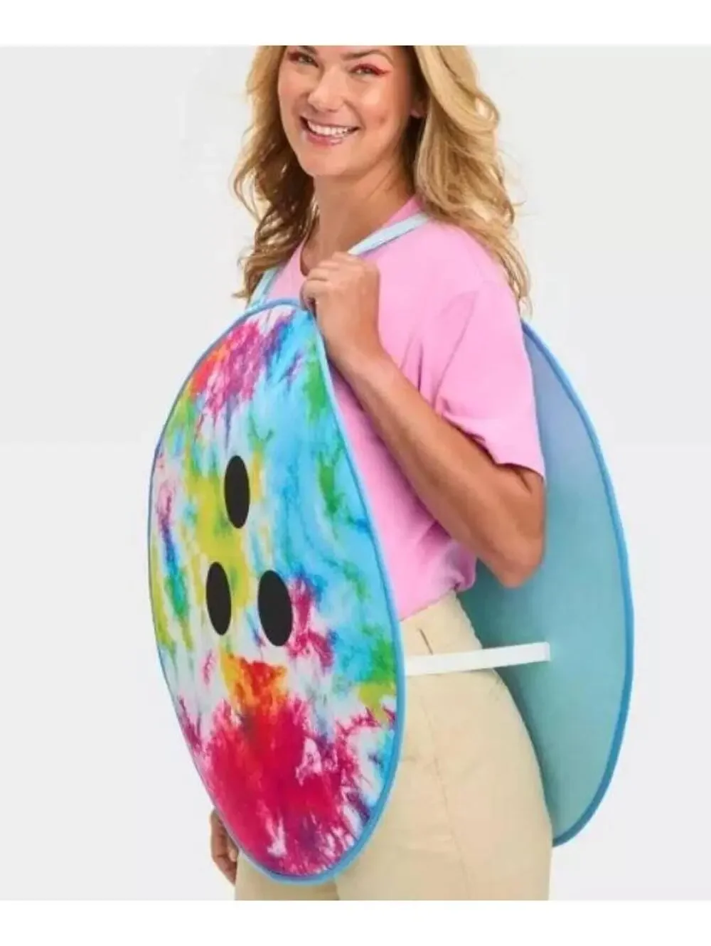 Bowling Ball Halloween Costume Multi Color Slip On Teen Adult 12+